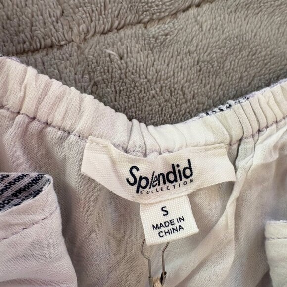 Splendid Collection Striped Tiered Maxi Dress Blue/White Adjustable Straps NWT - Picture 5 of 6